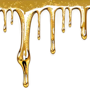 Gold Glitter Drip Art PNG 88 PNG