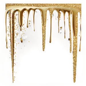 Gold Glitter Drip Border PNG Tuk85 PNG