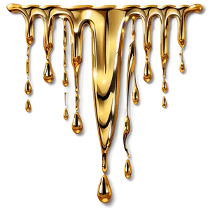 Gold Glitter Drip Decoration Png 06282024 PNG image