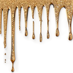 Gold Glitter Drip Down PNG 06282024