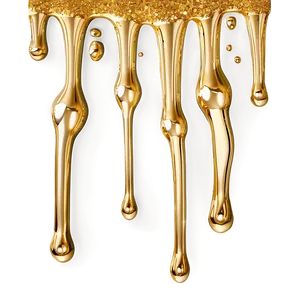 Gold Glitter Drip Down PNG Wie