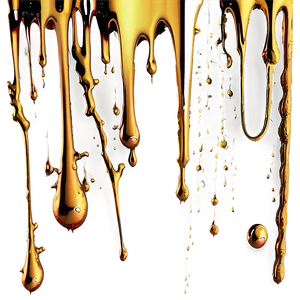 Gold Glitter Drip For Artwork PNG 19
