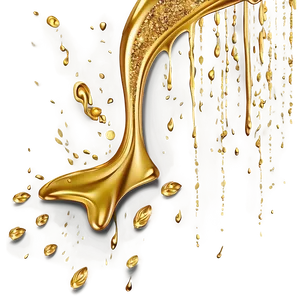 Gold Glitter Drip For Artwork PNG 70 PNG