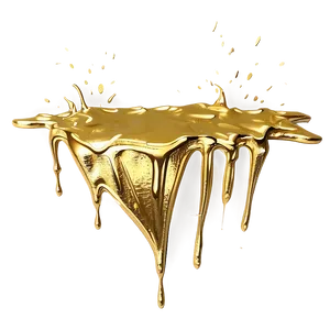 Gold Glitter Drip For Artwork PNG Lun
