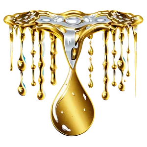 Gold Glitter Drip For Crafts PNG 06282024