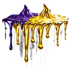 Gold Glitter Drip For Decoration PNG Eky