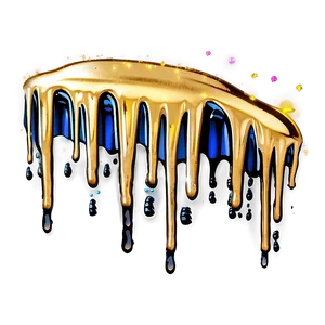 Gold Glitter Drip For Diy PNG 06282024