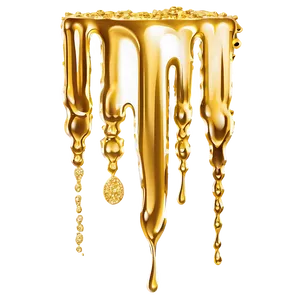 Gold Glitter Drip For Invitations PNG 62