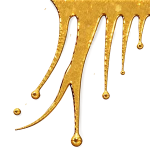 Gold Glitter Drip For Logos PNG 46