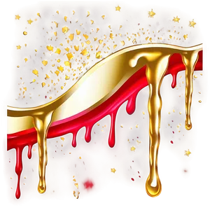 Gold Glitter Drip For Projects PNG 06282024