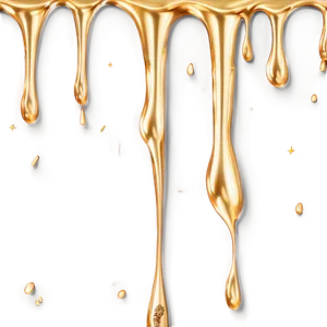 Gold Glitter Drip Illustration PNG 06282024