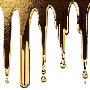 Gold Glitter Drip Invitation PNG 87