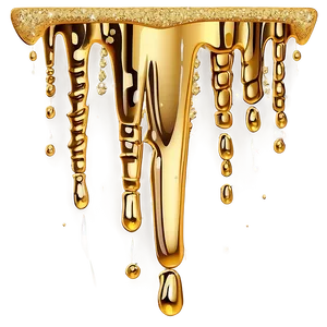 Gold Glitter Drip Invitation PNG Ers64 PNG