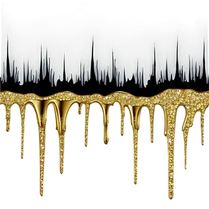 Gold Glitter Drip On Black Png Kmc74 PNG image