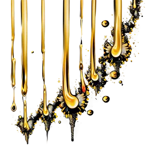 Gold Glitter Drip Png 06282024 PNG image