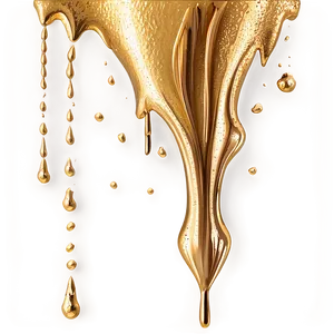 Gold Glitter Drip Silhouette PNG 88