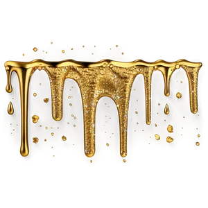 Gold Glitter Dripping Effect PNG Vgc31 PNG
