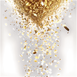 Gold Glitter Explosion PNG 13