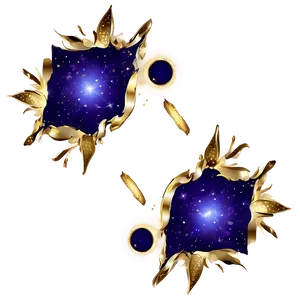 Gold Glitter Galaxy PNG Hmi97