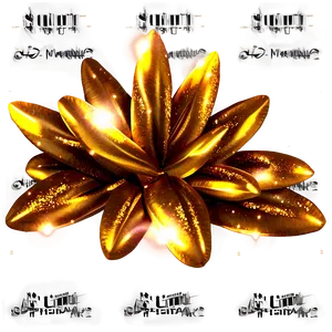 Gold Glitter Glow PNG Duj32