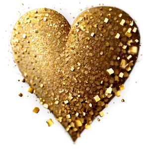 Gold Glitter Heart Png Pdg22 PNG image