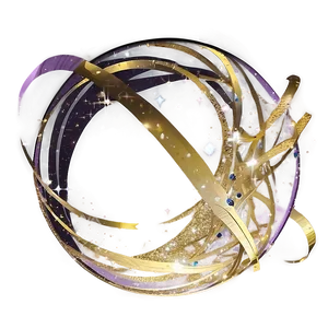 Gold Glitter Orbit PNG Oum