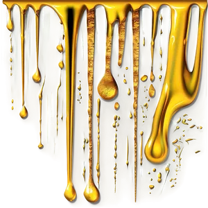Gold Glitter Paint Drip PNG Nen5 PNG