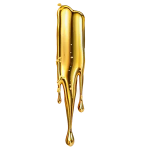Gold Glitter Paint Drip PNG Qpt