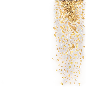 Gold Glitter Rain PNG Abx74
