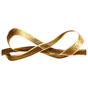 Gold Glitter Ribbon PNG Mvg