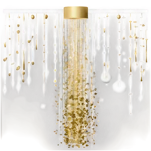 Gold Glitter Shower PNG Fbl PNG