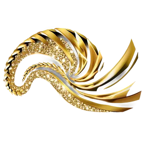 Gold Glitter Spiral PNG 50