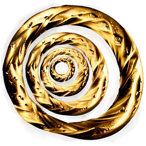 Gold Glitter Spiral PNG Bmm38