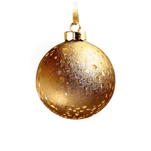 Gold Glitter Swirl Christmas Bauble PNG Vwu22 PNG