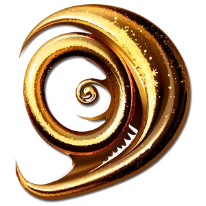 Gold Glitter Swirl PNG 05232024