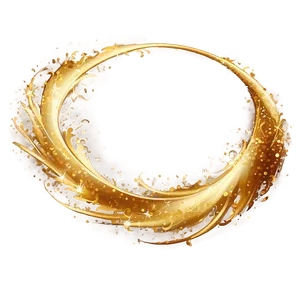 Gold Glitter Swirl Png 80 PNG image