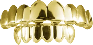 Gold Grillz Dental Fashion PNG image