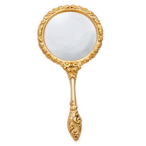 Gold Hand Mirror Png 06212024 PNG image