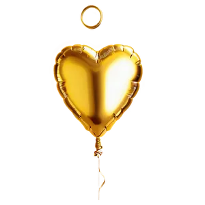 Gold Heart Balloon PNG Ngw PNG