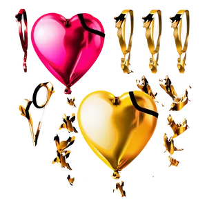 Gold Heart Balloon PNG Riv PNG