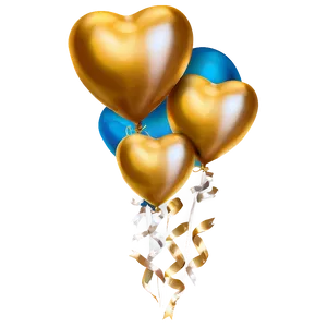 Gold Heart Balloon PNG Vxc PNG