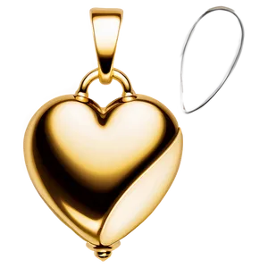 Gold Heart Pendant PNG Qrh68