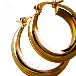 Gold Hoop Earring Png 06132024 PNG image