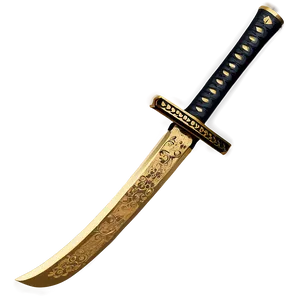 Gold Katana PNG Cle