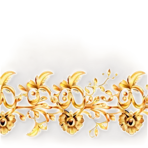 Gold Lace Border PNG 06262024