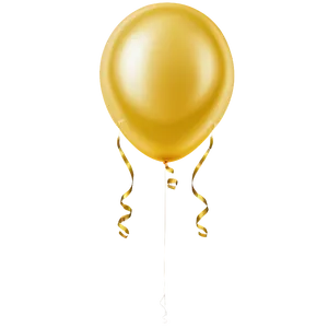 Gold Latex Balloon PNG Uob