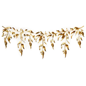 Gold Leaf Garland Png 06262024 PNG image