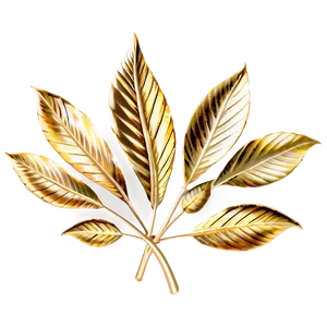 Gold Leaves Craft PNG Mty PNG