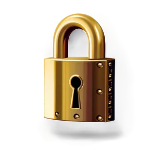 Gold Lock Png 05242024 PNG image