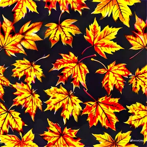 Gold Maple Leaves PNG Vsl PNG